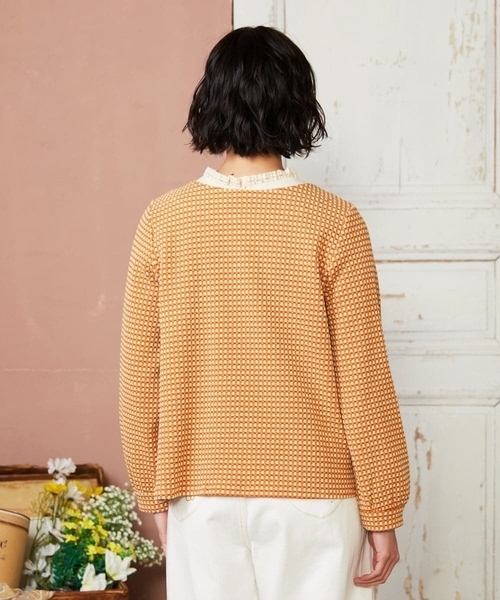 Jocomomola(ホコモモラ)の「【2WAY】Encrucijada チェックジャカードカットソー(Tシャツ/カットソー・レディース・アイボリー/ブルー・40)」の19枚目の写真