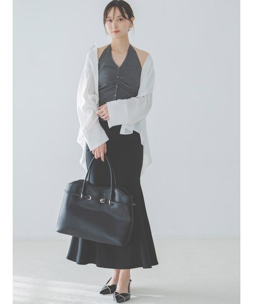 SNIDEL（スナイデル）の「Sustainableドレープマーメイドスカート（スカート・レディース・カーキ/ブラック/アイボリー・1/0）」の6枚目の写真