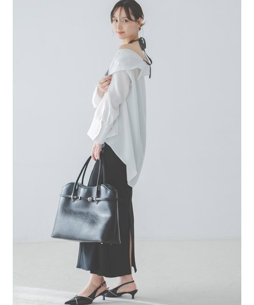 SNIDEL（スナイデル）の「Sustainableドレープマーメイドスカート（スカート・レディース・カーキ/ブラック/アイボリー・1/0）」の7枚目の写真