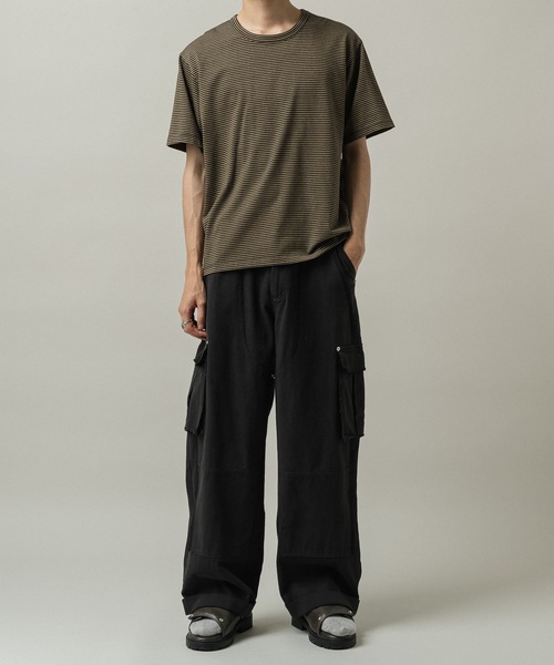CASPER JOHN(キャスパージョン)の「Compact border T-shirts/コンパクトボーダーTシャツ(Tシャツ/カットソー・メンズ・ミント/グレー/ブラウン・X-SMALL/LARGE/MEDIUM/SMALL)」の15枚目の写真