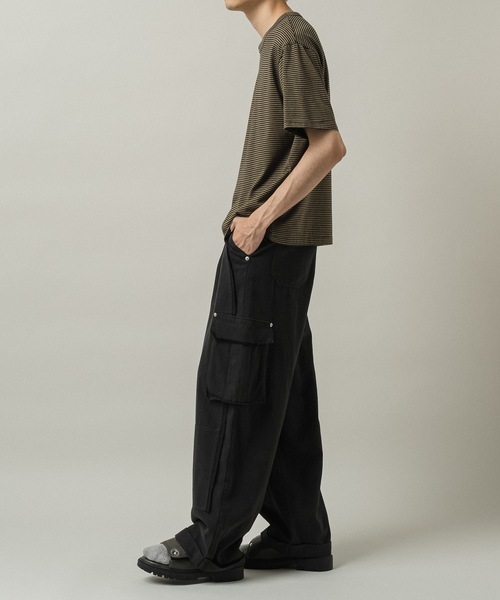 CASPER JOHN(キャスパージョン)の「Compact border T-shirts/コンパクトボーダーTシャツ(Tシャツ/カットソー・メンズ・ミント/グレー/ブラウン・X-SMALL/LARGE/MEDIUM/SMALL)」の16枚目の写真
