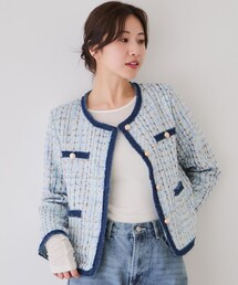 Jayro（ジャイロ）の「モダンビンテージツイードジャケット（ノーカラージャケット）」