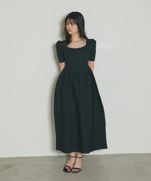 &. NOSTALGIA（アンドドットノスタルジア）の「スクエアネックニットワンピース（半袖）（ワンピース）」