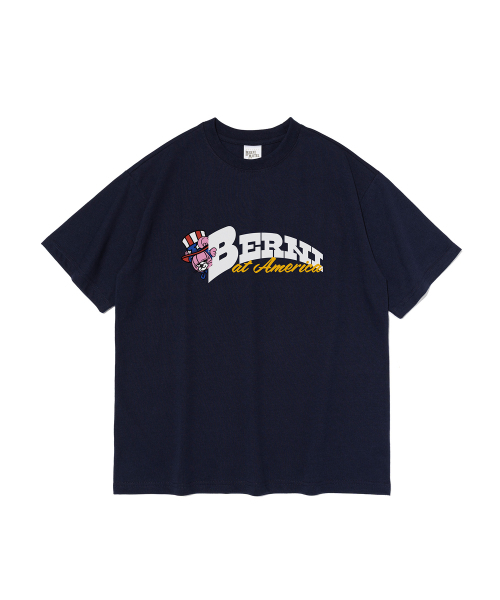 BERNI(ベルニ)の「ヴェルニアメリカ 半袖Tシャツ (ネイビー)(Tシャツ/カットソー・レディース・その他・MEDIUM/LARGE/X-LARGE/2XL/SMALL)」の1枚目の写真