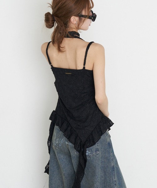 RAY CASSIN(レイカズン)の「タイ付サイドフリルキャミソール(キャミソール・レディース・ブラック系その他2/ホワイト系その他2/ベージュ系その他2・FREE)」の14枚目の写真