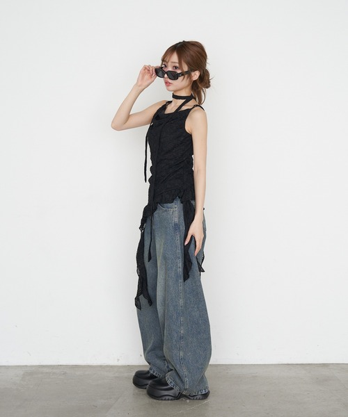 RAY CASSIN(レイカズン)の「タイ付サイドフリルキャミソール(キャミソール・レディース・ブラック系その他2/ホワイト系その他2/ベージュ系その他2・FREE)」の17枚目の写真