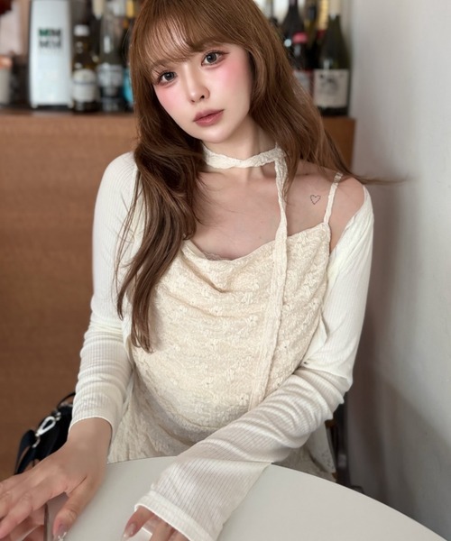 RAY CASSIN(レイカズン)の「タイ付サイドフリルキャミソール(キャミソール・レディース・ブラック系その他2/ホワイト系その他2/ベージュ系その他2・FREE)」の21枚目の写真