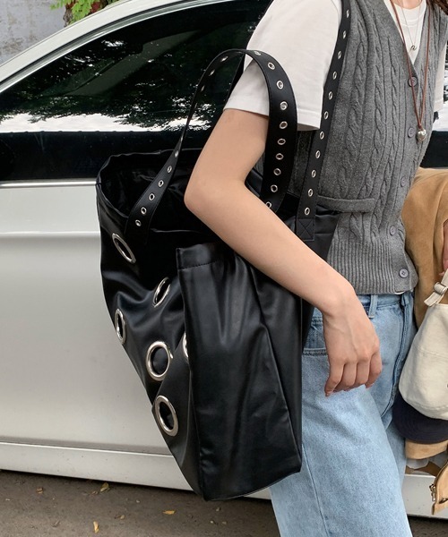 Ressaca（レサーカ）の「アイレットフェイクレザートートバッグ（トートバッグ・レディース・ブラック・FREE）」の10枚目の写真