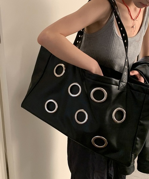 Ressaca（レサーカ）の「アイレットフェイクレザートートバッグ（トートバッグ・レディース・ブラック・FREE）」の7枚目の写真