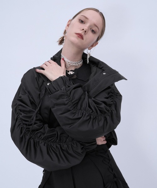 HARE（ハレ）の「ギャザーマウンテンパーカー(HARE)（マウンテンパーカー・レディース・ブラック/カーキ・FREE）」の14枚目の写真