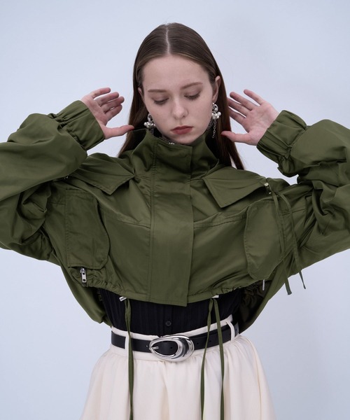 HARE（ハレ）の「ギャザーマウンテンパーカー(HARE)（マウンテンパーカー・レディース・ブラック/カーキ・FREE）」の18枚目の写真