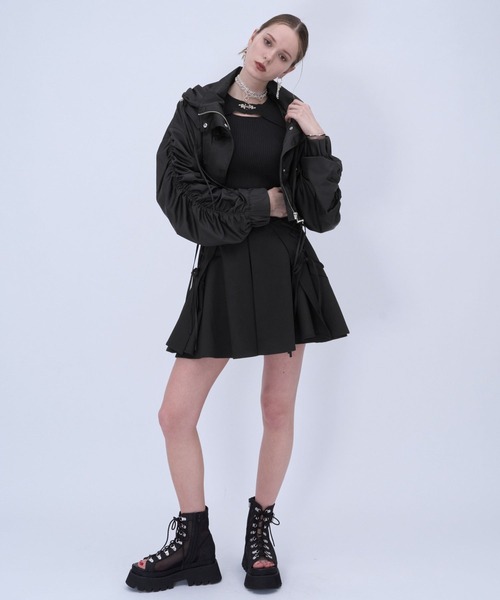 HARE（ハレ）の「ギャザーマウンテンパーカー(HARE)（マウンテンパーカー・レディース・ブラック/カーキ・FREE）」の3枚目の写真