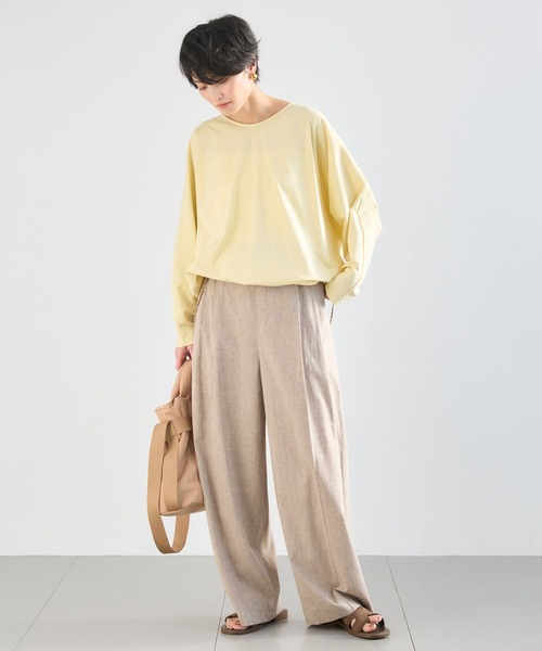 BARNYARDSTORM(バンヤードストーム)の「BARNYARDSTORM / バックツイストプルオーバー【接触冷感 / 吸水速乾】(Tシャツ/カットソー・レディース・ホワイト/イエロー/チャコールグレー/ブラウン・FREE)」の7枚目の写真