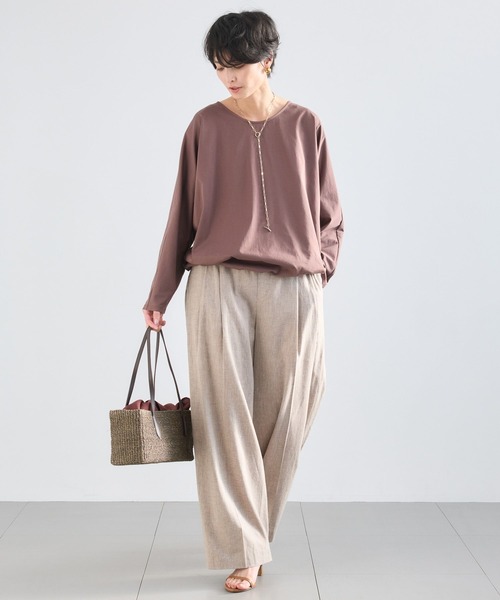 BARNYARDSTORM(バンヤードストーム)の「BARNYARDSTORM / バックツイストプルオーバー【接触冷感 / 吸水速乾】(Tシャツ/カットソー・レディース・ホワイト/イエロー/チャコールグレー/ブラウン・FREE)」の11枚目の写真