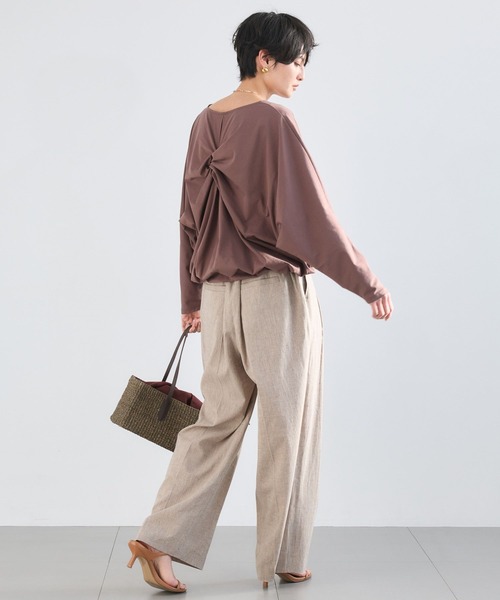 BARNYARDSTORM(バンヤードストーム)の「BARNYARDSTORM / バックツイストプルオーバー【接触冷感 / 吸水速乾】(Tシャツ/カットソー・レディース・ホワイト/イエロー/チャコールグレー/ブラウン・FREE)」の12枚目の写真