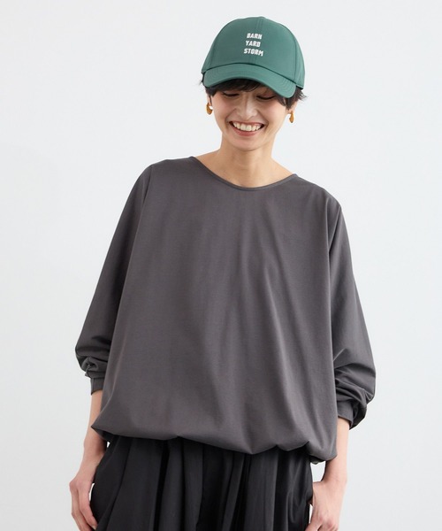 BARNYARDSTORM(バンヤードストーム)の「BARNYARDSTORM / バックツイストプルオーバー【接触冷感 / 吸水速乾】(Tシャツ/カットソー・レディース・ホワイト/イエロー/チャコールグレー/ブラウン・FREE)」の21枚目の写真