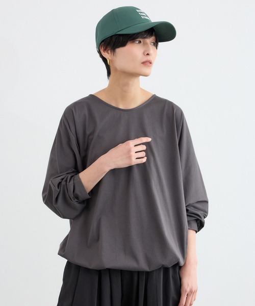 BARNYARDSTORM(バンヤードストーム)の「BARNYARDSTORM / バックツイストプルオーバー【接触冷感 / 吸水速乾】(Tシャツ/カットソー・レディース・ホワイト/イエロー/チャコールグレー/ブラウン・FREE)」の22枚目の写真