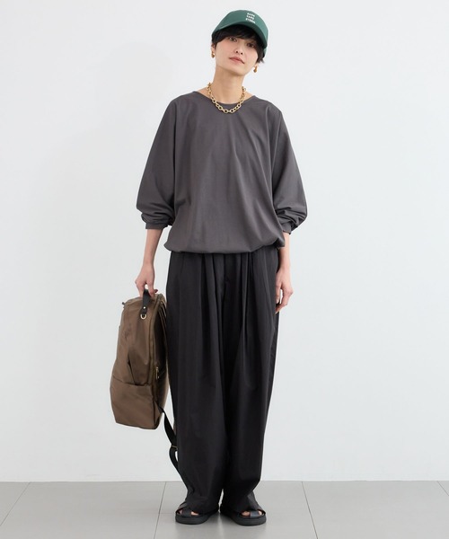 BARNYARDSTORM(バンヤードストーム)の「BARNYARDSTORM / バックツイストプルオーバー【接触冷感 / 吸水速乾】(Tシャツ/カットソー・レディース・ホワイト/イエロー/チャコールグレー/ブラウン・FREE)」の15枚目の写真