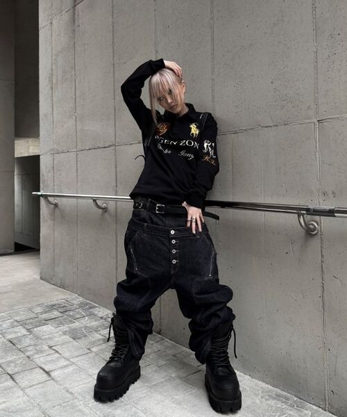 ROARINGRAD（ロアリングラド）の「ダブルオビジップデニムパンツインディゴ（デニムパンツ・レディース・その他・MEDIUM/LARGE）」の9枚目の写真