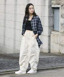 FREAK'S STORE | <UVカット・吸水速乾・軽量>Quick Dry Fabric ワイドシルエット ポリリップクロス ミリタリーサーカスパンツ/限定展開(カーゴパンツ)