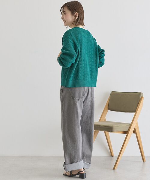 BEVERLY HILLS POLO CLUB(ビバリーヒルズポロクラブ)の「【BEVERLY HILLS POLO CLUB】ニットカーディガン(カーディガン/ボレロ・レディース・アイボリー/ネイビー/グリーン・FREE)」の10枚目の写真