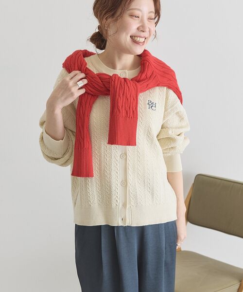 BEVERLY HILLS POLO CLUB(ビバリーヒルズポロクラブ)の「【BEVERLY HILLS POLO CLUB】ニットカーディガン(カーディガン/ボレロ・レディース・アイボリー/ネイビー/グリーン・FREE)」の11枚目の写真