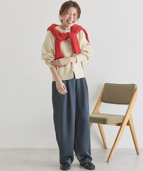 BEVERLY HILLS POLO CLUB(ビバリーヒルズポロクラブ)の「【BEVERLY HILLS POLO CLUB】ニットカーディガン(カーディガン/ボレロ・レディース・アイボリー/ネイビー/グリーン・FREE)」の16枚目の写真