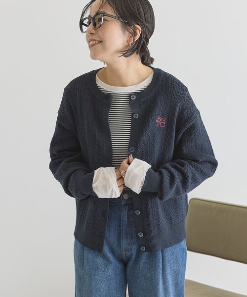 BEVERLY HILLS POLO CLUB(ビバリーヒルズポロクラブ)の「【BEVERLY HILLS POLO CLUB】ニットカーディガン(カーディガン/ボレロ・レディース・アイボリー/ネイビー/グリーン・FREE)」の18枚目の写真