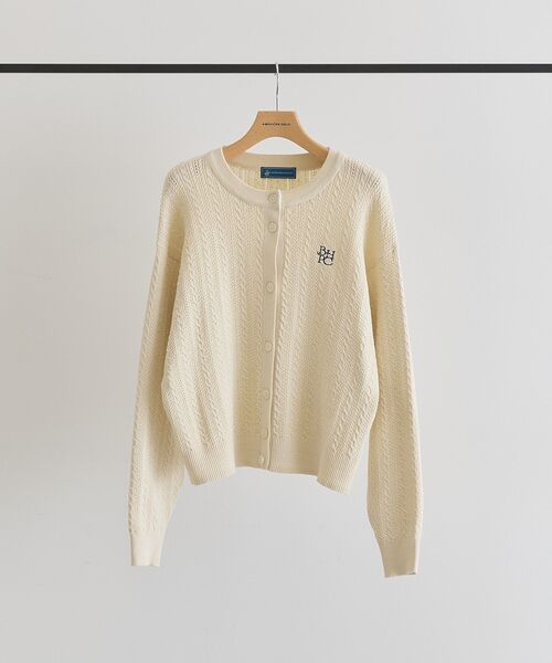 Polo アイボリー カーディガン POLO RALPH LAUREN（ポロ・ラルフローレン） カーディガン ケーブル