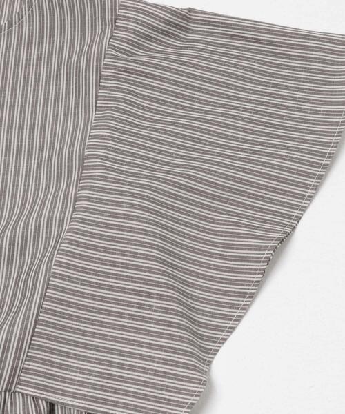 URBAN RESEARCH ROSSO WOMEN(アーバンリサーチ ロッソ)の「『WEB限定』『UR TECH Smart Linen Touch』フレアスリーブブラウス(シャツ/ブラウス・レディース・ネイビー/ブラウン系その他/ライトピンク・FREE)」の19枚目の写真