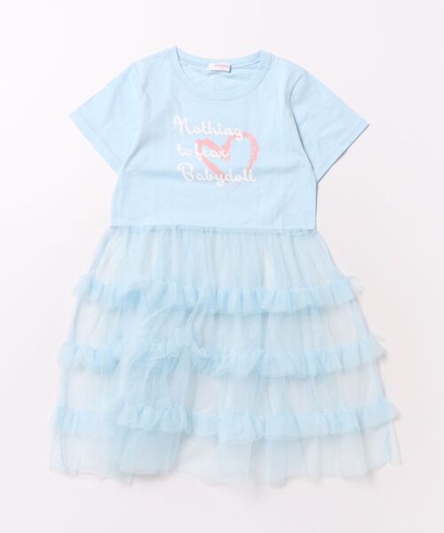BABYDOLL（ベビードール）の「シアーティアード切替ワンピース 1540K（ワンピース・キッズ・スカイブルー系1/ブラック・90cm/110cm/120cm/130cm/140cm/100cm）」の19枚目の写真