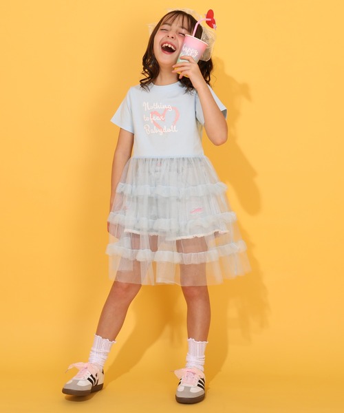BABYDOLL（ベビードール）の「シアーティアード切替ワンピース 1540K（ワンピース・キッズ・スカイブルー系1/ブラック・90cm/110cm/120cm/130cm/140cm/100cm）」の13枚目の写真