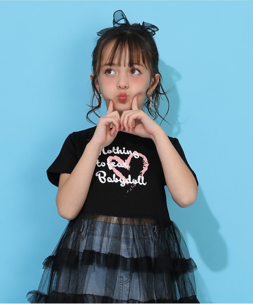 BABYDOLL（ベビードール）の「シアーティアード切替ワンピース 1540K（ワンピース・キッズ・スカイブルー系1/ブラック・90cm/110cm/120cm/130cm/140cm/100cm）」の8枚目の写真
