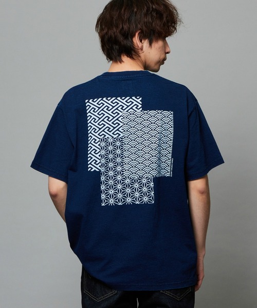 EDWIN（エドウィン）の「EDWIN エドウィン プリントTシャツ インディゴ 半袖（Tシャツ/カットソー・メンズ・ホワイト/ブルー・LARGE/X-LARGE）」の2枚目の写真