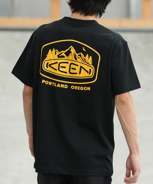 KEEN(キーン)の「【ムラサキスポーツ限定】KEEN/キーン 半袖 Tシャツ ロゴ バックプリント 吸汗速乾(Tシャツ/カットソー・メンズ・ブラック/ホワイト/カーキブラウン・S/M/L/XL)」の2枚目の写真