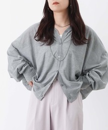 LC/LLL UVカット梨地ドルマンカーディガン
