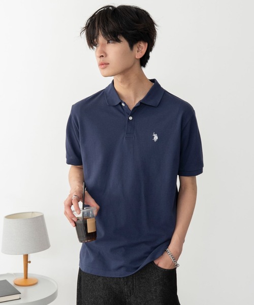 U.S. POLO ASSN.(ユーエスポロアッスン)の「∴WEGO/【26年春夏新作】別注USPOLOポロシャツ(ポロシャツ・メンズ・アイボリー/ネイビー/ブラック・SMALL/LARGE/MEDIUM)」の3枚目の写真