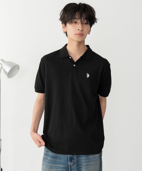 U.S. POLO ASSN.(ユーエスポロアッスン)の「∴WEGO/【26年春夏新作】別注USPOLOポロシャツ(ポロシャツ・メンズ・アイボリー/ネイビー/ブラック・SMALL/LARGE/MEDIUM)」の2枚目の写真