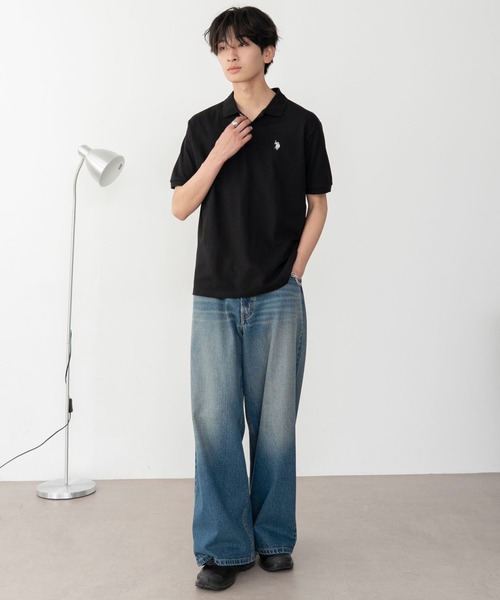 U.S. POLO ASSN.(ユーエスポロアッスン)の「∴WEGO/【26年春夏新作】別注USPOLOポロシャツ(ポロシャツ・メンズ・アイボリー/ネイビー/ブラック・SMALL/LARGE/MEDIUM)」の5枚目の写真