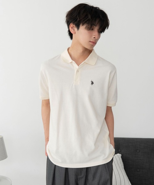 U.S. POLO ASSN.(ユーエスポロアッスン)の「∴WEGO/【26年春夏新作】別注USPOLOポロシャツ(ポロシャツ・メンズ・アイボリー/ネイビー/ブラック・SMALL/LARGE/MEDIUM)」の7枚目の写真