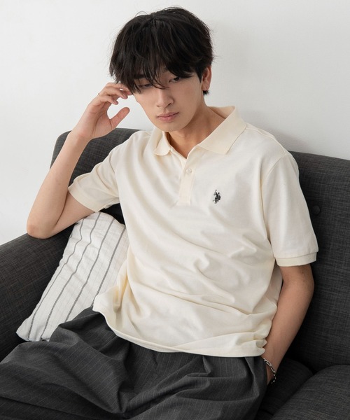 U.S. POLO ASSN.(ユーエスポロアッスン)の「∴WEGO/【26年春夏新作】別注USPOLOポロシャツ(ポロシャツ・メンズ・アイボリー/ネイビー/ブラック・SMALL/LARGE/MEDIUM)」の11枚目の写真