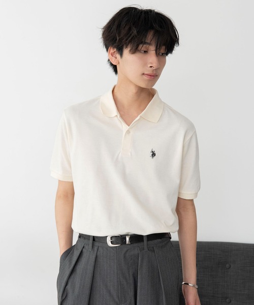 U.S. POLO ASSN.(ユーエスポロアッスン)の「∴WEGO/【26年春夏新作】別注USPOLOポロシャツ(ポロシャツ・メンズ・アイボリー/ネイビー/ブラック・SMALL/LARGE/MEDIUM)」の15枚目の写真