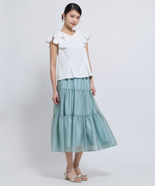 TOCCA（トッカ）の「WAVED CREAM カットソー（Tシャツ/カットソー・レディース・ネイビー系/ホワイト系・SMALL/MEDIUM）」の15枚目の写真