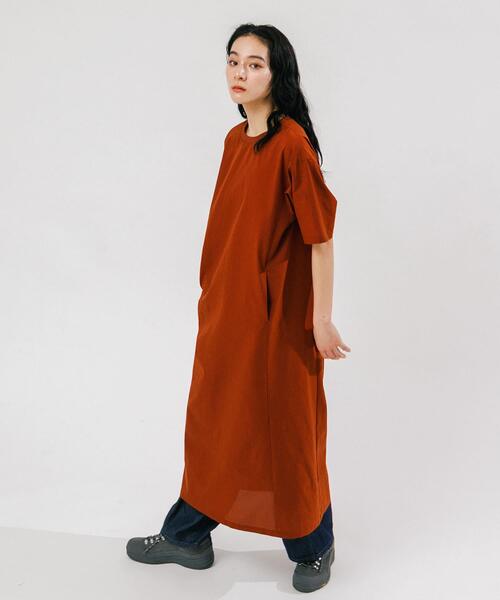 EKAL（エカル）の「『吸水速乾/通気性/軽量』DOT AIR ONEPIECE（ワンピース・レディース・ブラック/ブラウン/チャコールグレー/オレンジ系その他・ONE）」の6枚目の写真