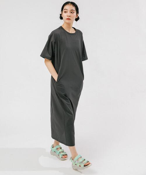 EKAL（エカル）の「『吸水速乾/通気性/軽量』DOT AIR ONEPIECE（ワンピース・レディース・ブラック/ブラウン/チャコールグレー/オレンジ系その他・ONE）」の16枚目の写真