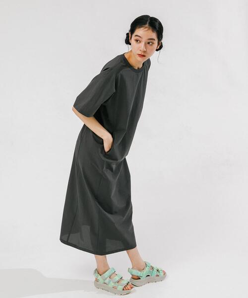 EKAL（エカル）の「『吸水速乾/通気性/軽量』DOT AIR ONEPIECE（ワンピース・レディース・ブラック/ブラウン/チャコールグレー/オレンジ系その他・ONE）」の17枚目の写真