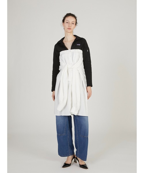 crinkle crinkle crinkle（クリンクルクリンクルクリンクル）の「【crinkle crinkle crinkle】multiway grandpa shirts skirt/マルチウェイグランパシャツスカート（スカート・レディース・ブルー/ホワイト・FREE）」の8枚目の写真