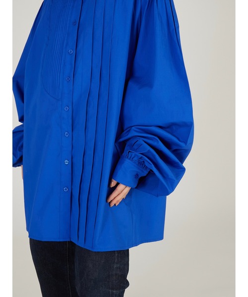 crinkle crinkle crinkle（クリンクルクリンクルクリンクル）の「【crinkle crinkle crinkle】multiway grandpa shirts skirt/マルチウェイグランパシャツスカート（スカート・レディース・ブルー/ホワイト・FREE）」の20枚目の写真