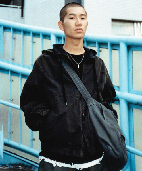 NOMANUAL(NOMANUAL)の「WASHED CANVAS CROSS BAG - WASHED CHARCOAL(メッセンジャーバッグ・レディース・その他・FREE)」の4枚目の写真