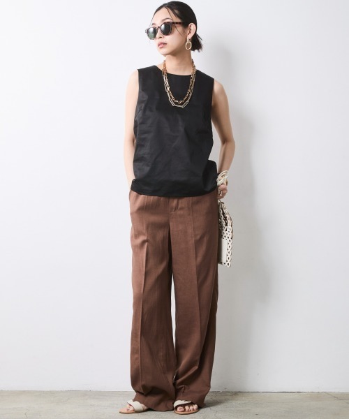 CHIC STYLE(シックスタイル)の「綿100%バックリボンブラウス<大きいサイズ有>シックスタイル(シャツ/ブラウス・レディース・ブラック/モカ・M/5L/4L/3L/LL/L)」の21枚目の写真